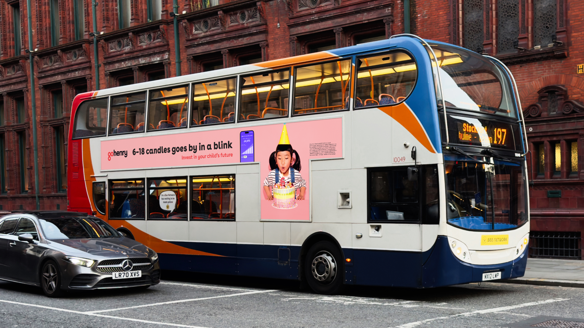 Invest in Me — lenticular bus cake